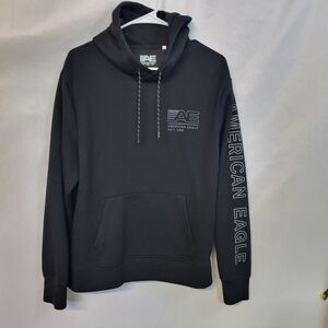 American Eagle Outfitters Black Hoodie for Men